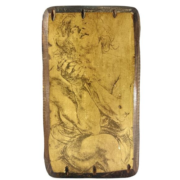 1963 Rubens “Study of a Young Man” F.A.P. Antiquity Collection Wood Plaque - Picture 1 of 7